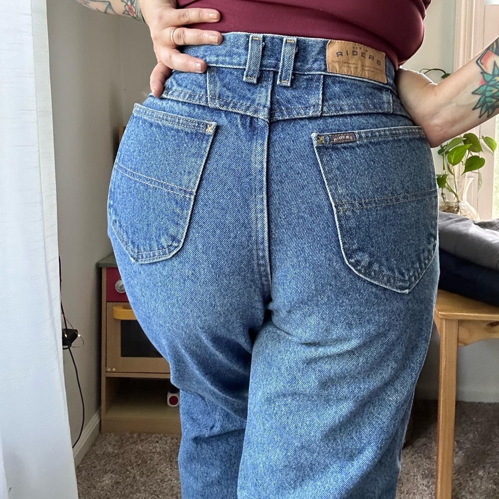 VINTAGE Rider by Lee denim jeans women’s size 12P 90s mom jeans